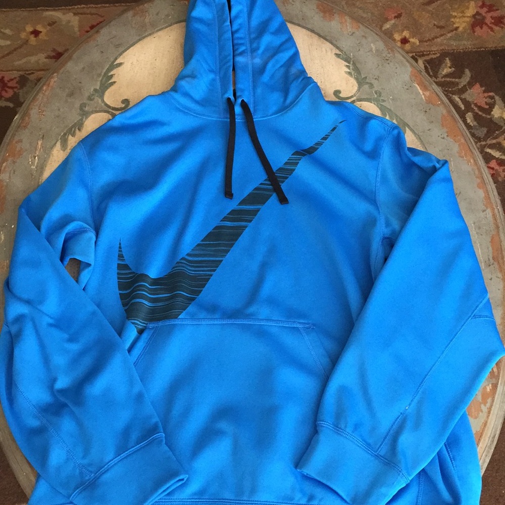 Nike therma fit hoodie sweatshirt blue XL